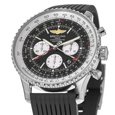 breitling 268s|Black Navitimer Rubber Strap .